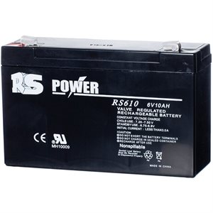 Batterie 6 volts 10 amp. 6'' x 2'' x 3 3 / 4