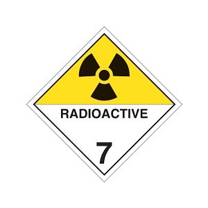 Placard Matière dang. Radioactive Classe 7 / VINYLE ADHÉSIF